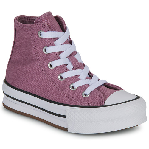 Shoes Girl Hi top trainers Converse CHUCK TAYLOR ALL STAR EVA LIFT PLATFORM FELINE FLORALS Purple
