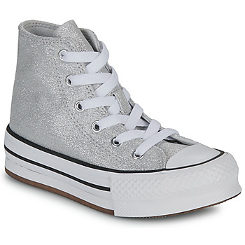 Shoes Girl Hi top trainers Converse CHUCK TAYLOR ALL STAR EVA LIFT PLATFORM PRISM GLITTER Silver