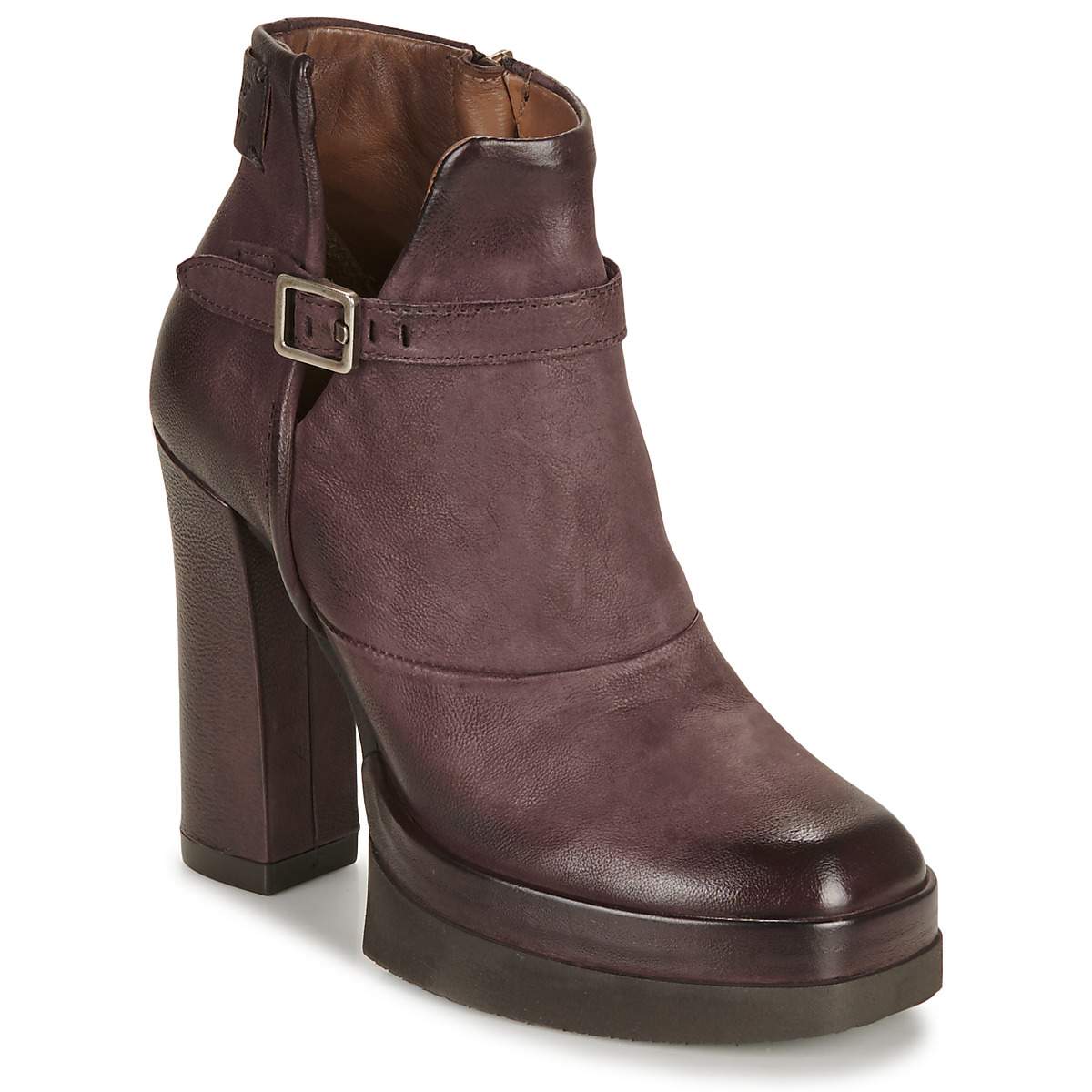 airstep / a.s.98  vivent buckle  women's low ankle boots in bordeaux
