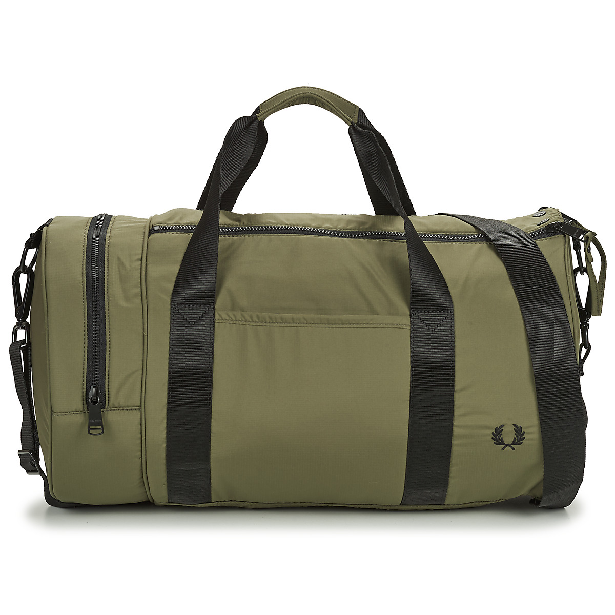 fred perry  ripstop barrel bag  women's sports bag in green