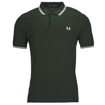 fred perry  twin tipped fred perry shirt  men's polo shirt in green