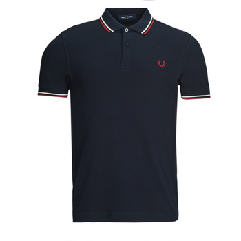 fred perry  twin tipped fred perry shirt  men's polo shirt in marine