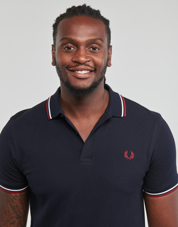 Fred Perry TWIN TIPPED FRED PERRY SHIRT Marine / White / Red
