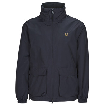 fred perry  patch pocket zip through jkt  men's jacket in marine