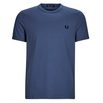 fred perry  ringer t-shirt  men's t shirt in marine