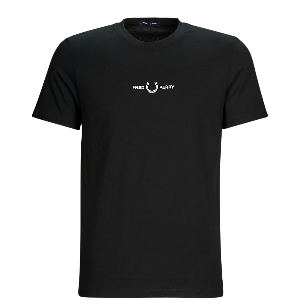 fred perry  embroidered t-shirt  men's t shirt in black