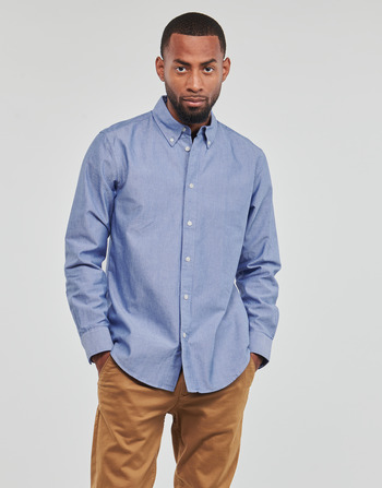 Clothing Men Long-sleeved shirts Esprit oxford shirt Blue