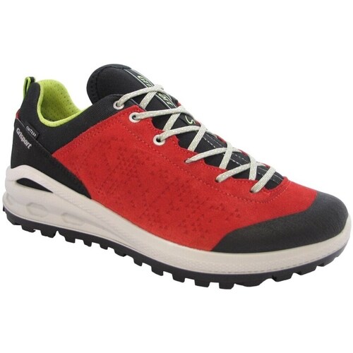 Shoes Women Walking shoes Grisport Grigio Scamosciato Red