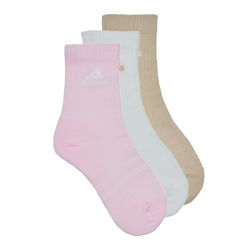 Shoe accessories Women Sports socks Adidas Sportswear C SPW CRW 3P Pink / White / Beige