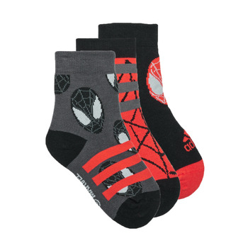 Shoe accessories Boy Sports socks Adidas Sportswear SPIDER-MAN 3PP Black / Grey / Grey
