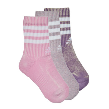Shoe accessories Women Sports socks Adidas Sportswear 3S C CRW WASH3P Purple / Pink