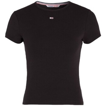 Clothing Women Short-sleeved t-shirts Tommy Hilfiger DW0DW14876BDS Black
