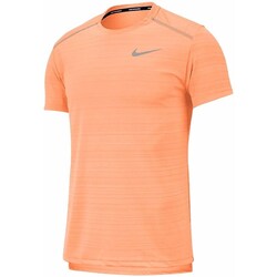 Clothing Men Short-sleeved t-shirts Nike Drifit Miler Orange
