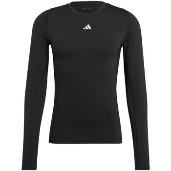 Clothing Men Short-sleeved t-shirts adidas Originals Techfit Aeroready Long Sleeve Black
