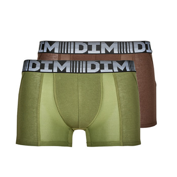 Underwear Men Boxer shorts DIM BOXER X2 Bordeaux / Kaki