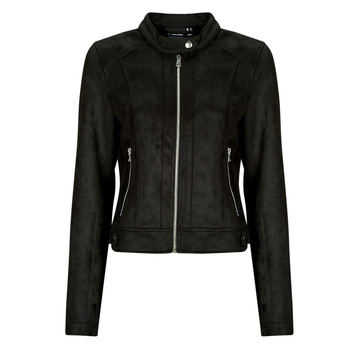 Clothing Women Leather jackets / Imitation leather Vero Moda VMJOSE MARI SHORT FAUX SUEDE JACKET BOOS Black