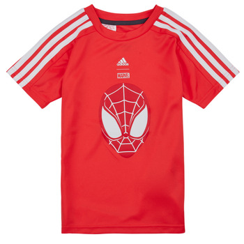 Clothing Boy Short-sleeved t-shirts Adidas Sportswear LB DY SM T Red / White