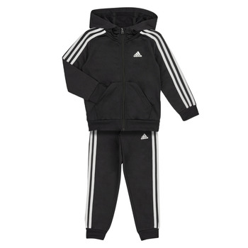 Clothing Boy Tracksuits Adidas Sportswear LK 3S SHINY TS Black / White