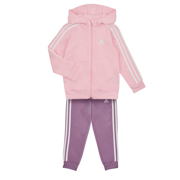 Clothing Girl Tracksuits Adidas Sportswear LK 3S SHINY TS Pink / Purple