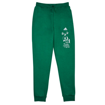 Clothing Boy Tracksuit bottoms Adidas Sportswear BLUV Q3 PANT Green / White