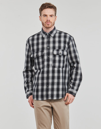 Clothing Men Long-sleeved shirts Selected SLHLOOSEMASON-FLANNEL OVERSHIRT NOOS Marine