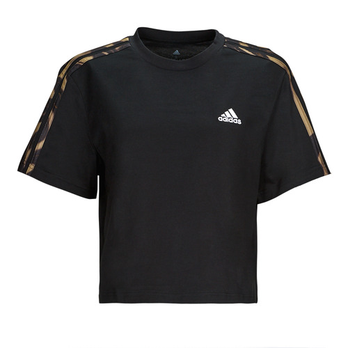 Clothing Women Short-sleeved t-shirts Adidas Sportswear VIBAOP 3S CRO T Black / Gold