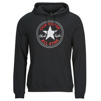 Clothing Men Sweaters Converse GO-TO ALL STAR PATCH FLEECE PULLOVER HOODIE Black