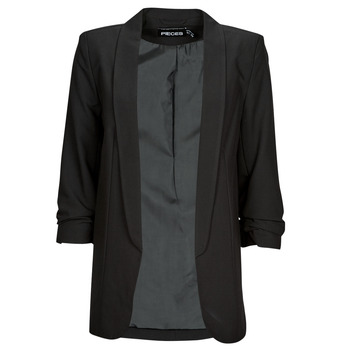 Clothing Women Jackets / Blazers Pieces PCBOSS 3/4 BLAZER NOOS Black