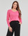 Clothing Women Jumpers Pieces PCELLEN LS V-NECK KNIT NOOS BC Pink