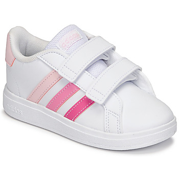 Shoes Girl Low top trainers Adidas Sportswear GRAND COURT 2.0 CF I White / Pink