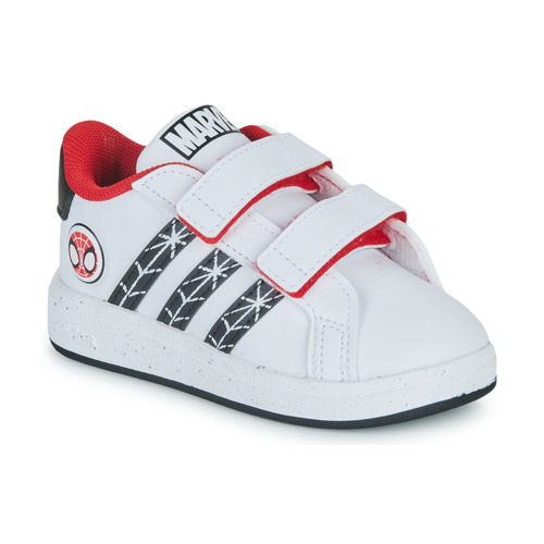 Shoes Boy Low top trainers Adidas Sportswear GRAND COURT Spider-man CF I White / Red