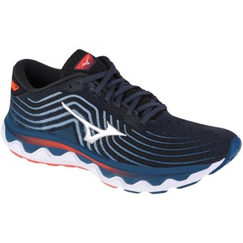 Shoes Men Low top trainers Mizuno Wave Horizon 6 Navy blue, Light blue