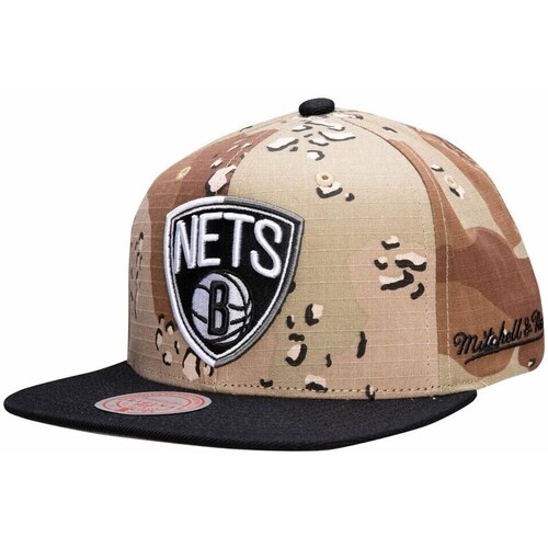Clothes accessories Caps Mitchell And Ness Choco Camo Hwc Brooklyn Nets Beige, Black