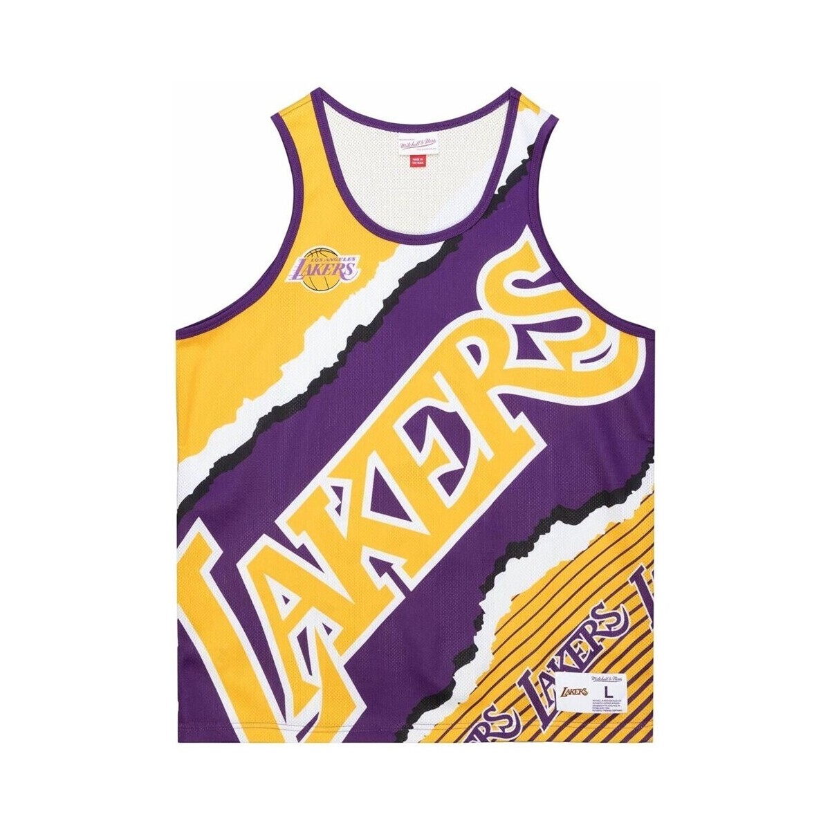 Clothing Men Short-sleeved t-shirts Mitchell And Ness Nba Los Angeles Lakers Jumbotron Yellow, Violet