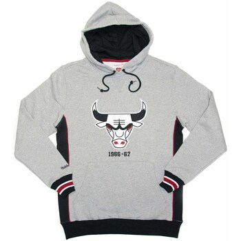 Clothing Men Sweaters Mitchell And Ness Pinnacle Heavyweight Fleece Nba Chicago Bulls Grey, Black