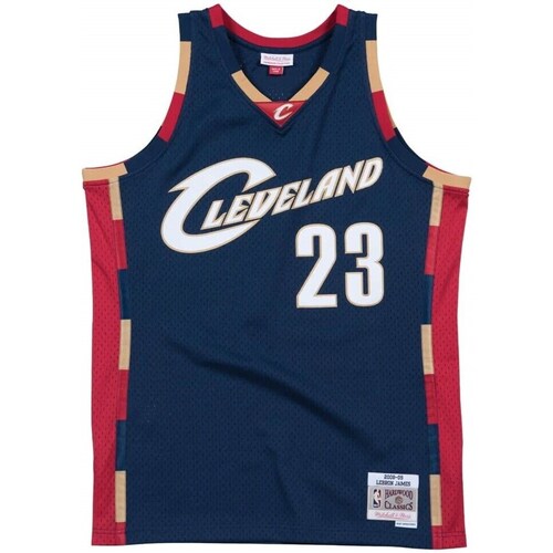 Clothing Men Short-sleeved t-shirts Mitchell And Ness Cleveland Cavaliers Lebron James Nba 0809 Marine