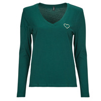 Clothing Women Tops / Blouses Only ONLNOOMI L/S HEART TOP CS JRS Green