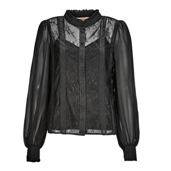 Clothing Women Tops / Blouses Only ONLHANNAH LS MIX LACE TOP  WVN Black