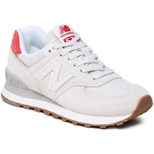 Shoes Women Low top trainers New Balance 574 Grey, Red, White