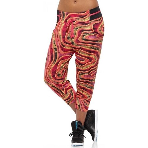 Clothing Women Trousers Reebok Sport Own Mix Capri A Violet, Red, Orange