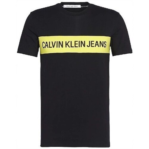 Clothing Men Short-sleeved t-shirts Calvin Klein Jeans 9AC0458A3 Black