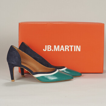Shoes Women Heels JB Martin ETNA Goat / Velvet / Marine / Chalk / Emerald