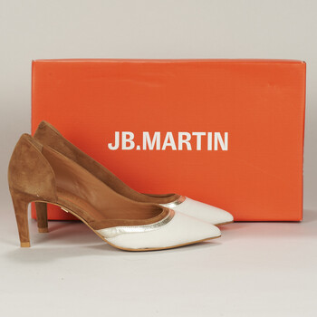 Shoes Women Heels JB Martin ETNA Goat / Velvet / Camel / Gold / Chalk