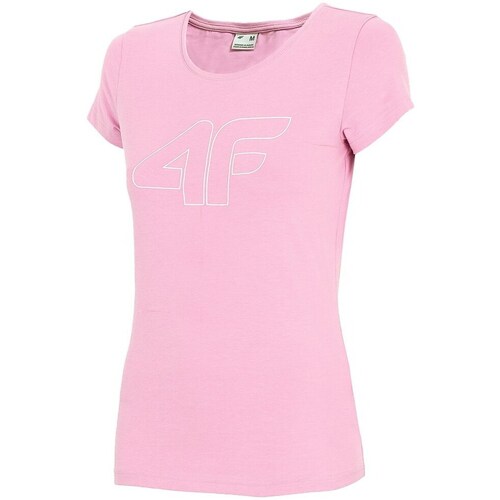 Clothing Women Short-sleeved t-shirts 4F H4Z22TSD353JASNYR Pink