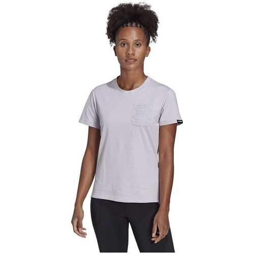 Clothing Women Short-sleeved t-shirts adidas Originals TX Pocket Tee Grey