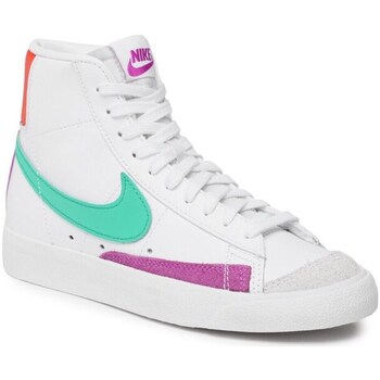 Shoes Women Hi top trainers Nike Blazer Mid 77 Green, White, Violet