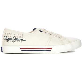 Shoes Women Low top trainers Pepe jeans Factory White Brandy W Cream, Beige