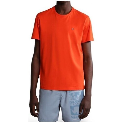 Clothing Men Short-sleeved t-shirts Napapijri Salis Orange