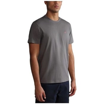 Clothing Men Short-sleeved t-shirts Napapijri Salis Grey