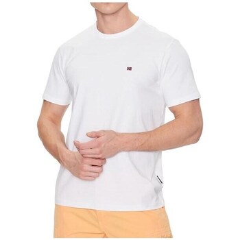 Clothing Men Short-sleeved t-shirts Napapijri Salis White
